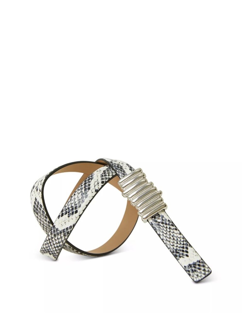 NWT B-low the Belt Vesna Mini Belt Black White Silver Size Large